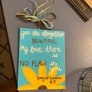 Bible Verse Sunflower wall sign